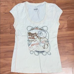 iNDiE Distressed Embroidered Concert Shirt